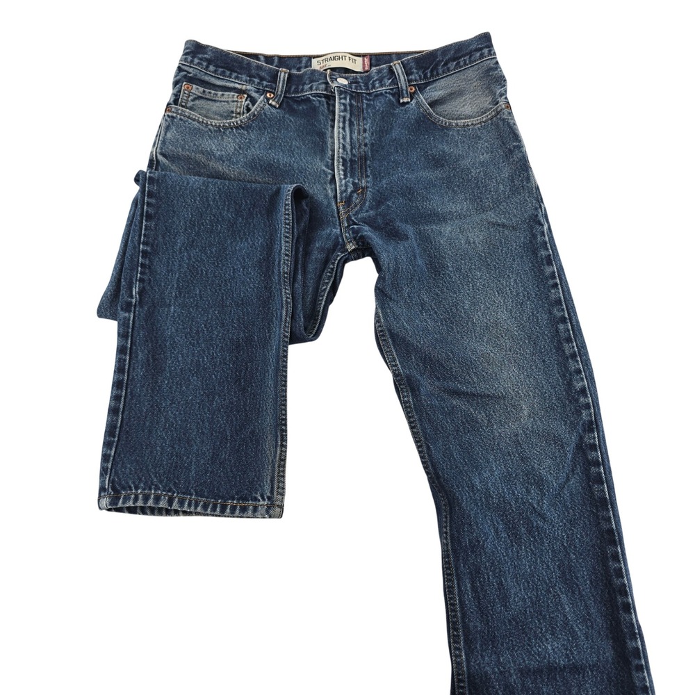 Levis 505 Mens Jeans 36x34 Blue Straight Fit Cotton Denim